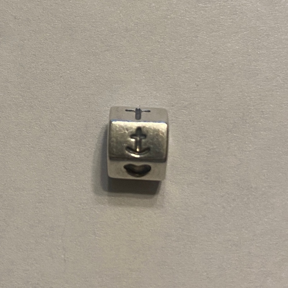 Pandora Faith, Hope, and Love sterling silver charm